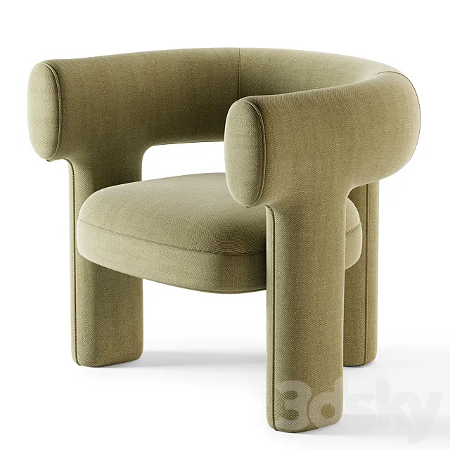 Litho Dining Armchair 3D Model Litho Dining Armchair 3D Model