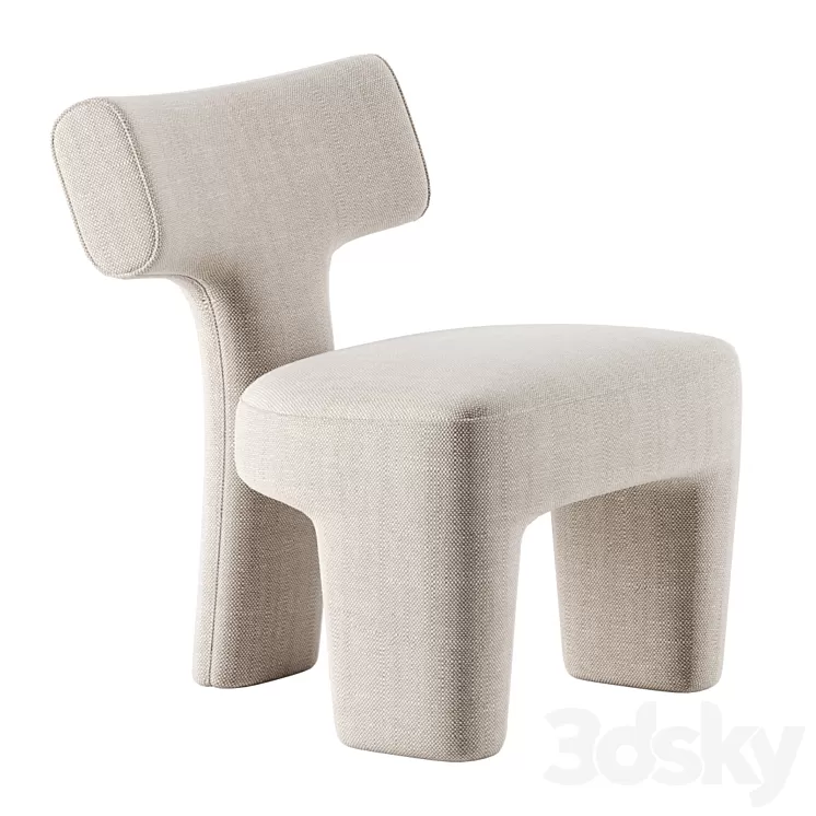 Litho Slipper chair by Pierre Frey 3D Model Litho Slipper chair by Pierre Frey 3D Model