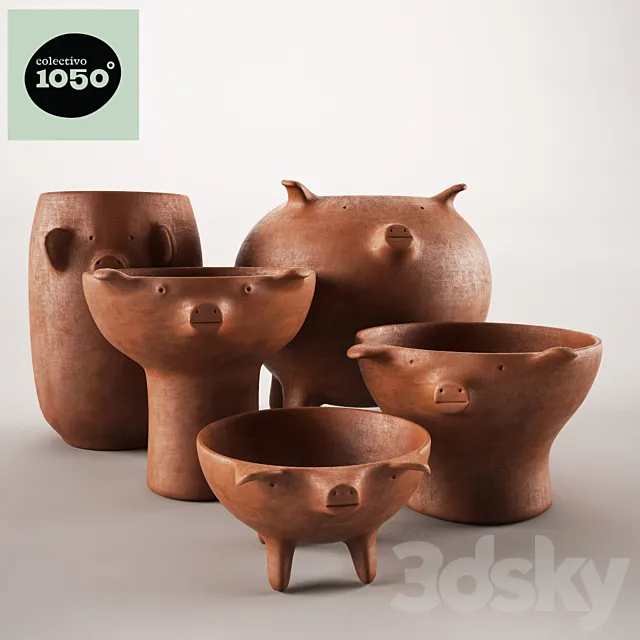 Little Family Pig 3D Model