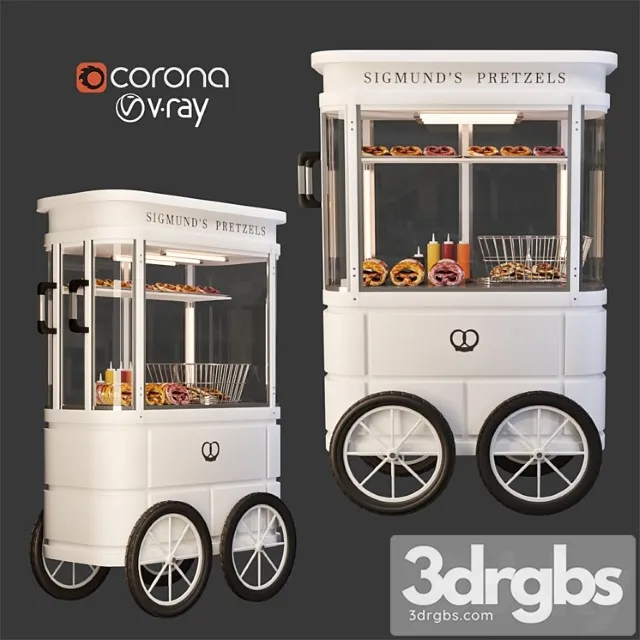 Little pretzel cart 3D Model Download