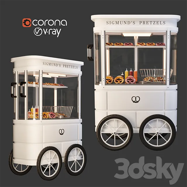 LITTLE PRETZEL CART 3D Model