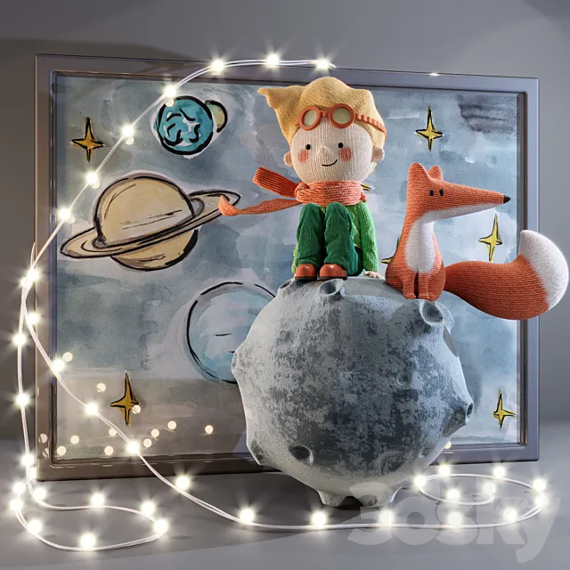 Little Prince and Fox 3D Model