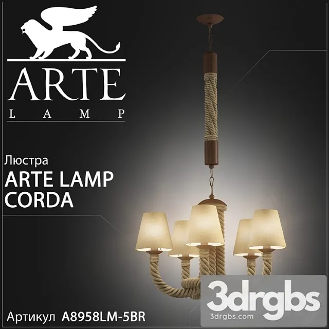 Liustra Arte Lamp Corda A8958lm 5br 3D Model Download