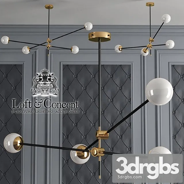 Liustra Bullarum Si 4 Chandelier 3D Model Download
