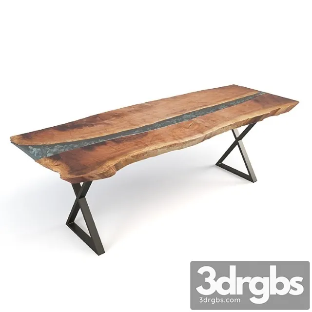 Live Edge River Table 1 3D Model Download
