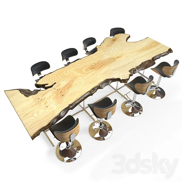 live edge table 3D Model live edge table 3D Model