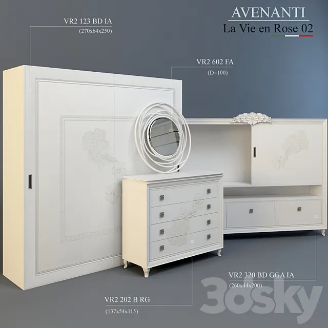 Living AVEANTI series La Vie en Rose 02 3DModel