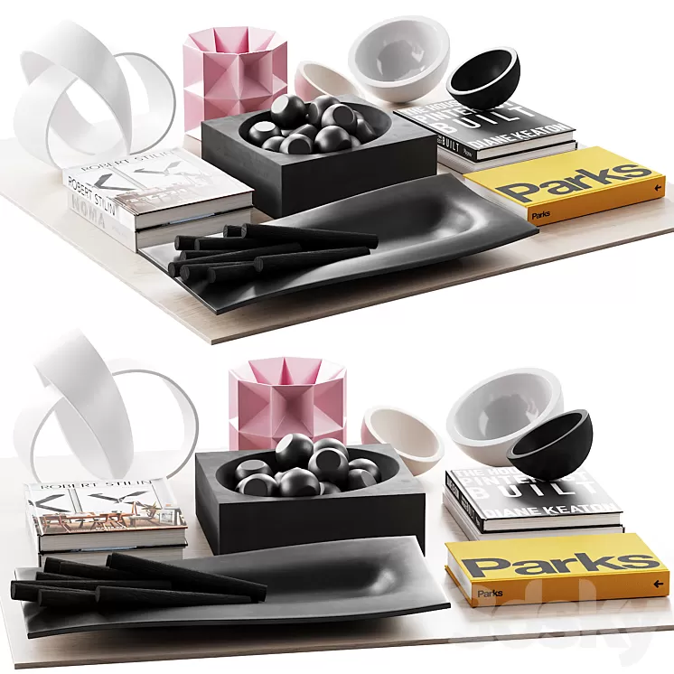 Living decor set yellow Parks 00 3D Model