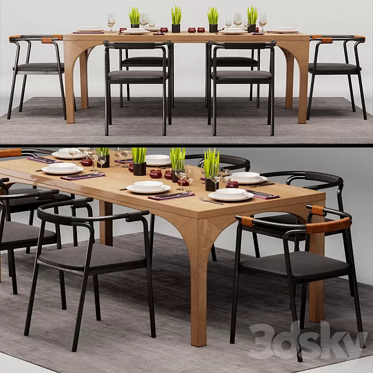 Living Divani dining group 3D Model Living Divani dining group 3D Model