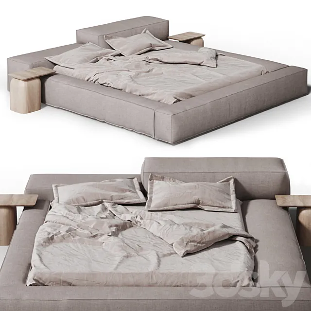 Living divani extrasoft bed 3D Model Living divani extrasoft bed 3D Model