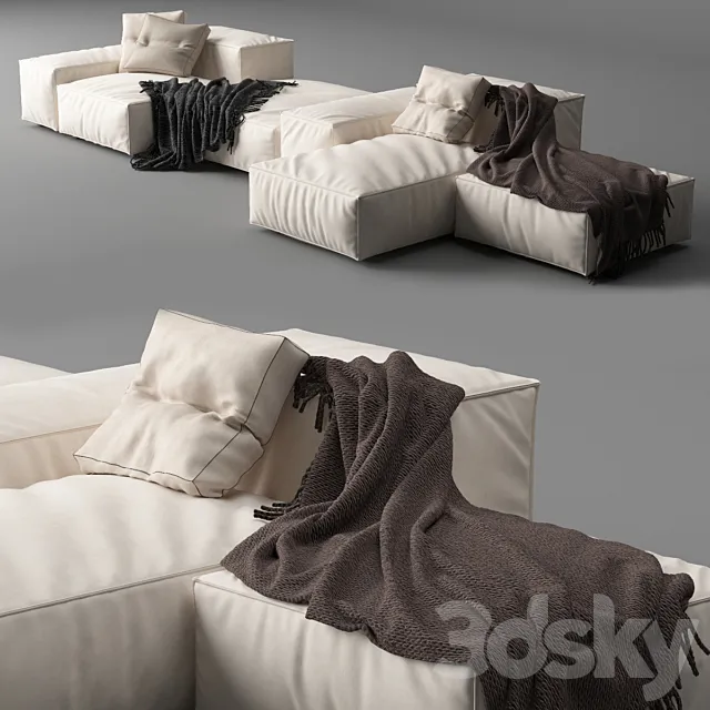 Living Divani Extrasoft – Piero Lissoni Composition 2 3D Model