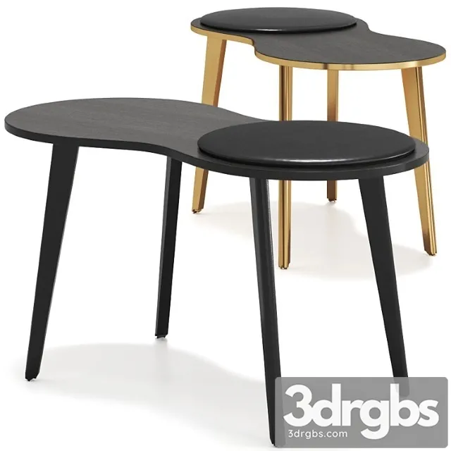 Living Divani Imago Wooden Stool Coffee Table 3D Model Download