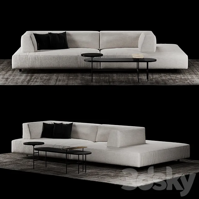 Living Divani Metro 2 Sofa 3D Model