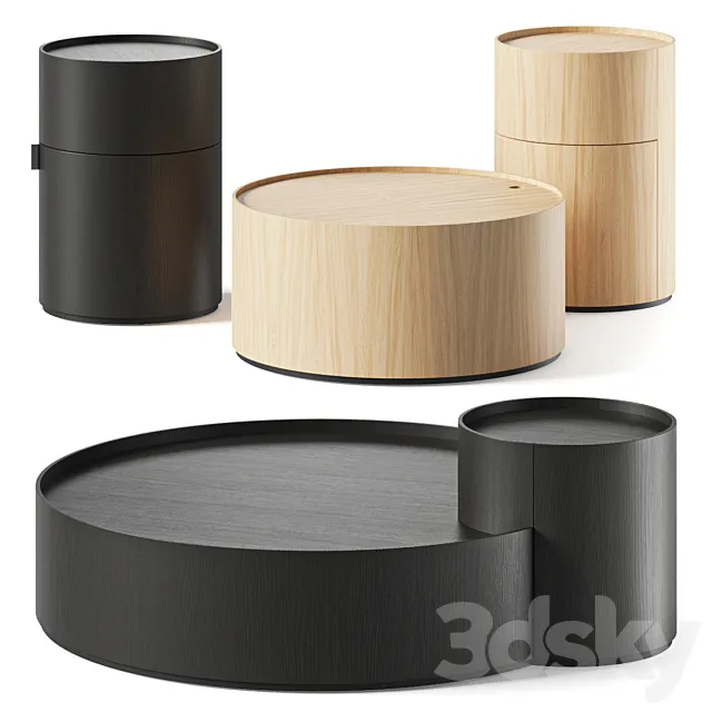 Living Divani Moon Coffee & Side Tables 3DModel