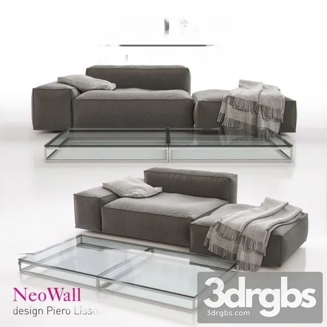 Living Divani NeoWall Sofa 01 3D Model Download