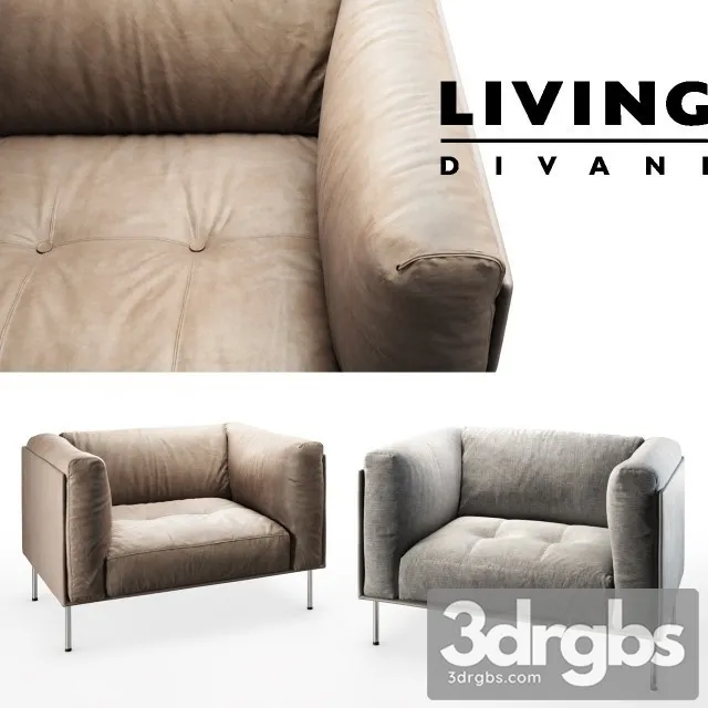 Living divani rod chair 3D Model Download