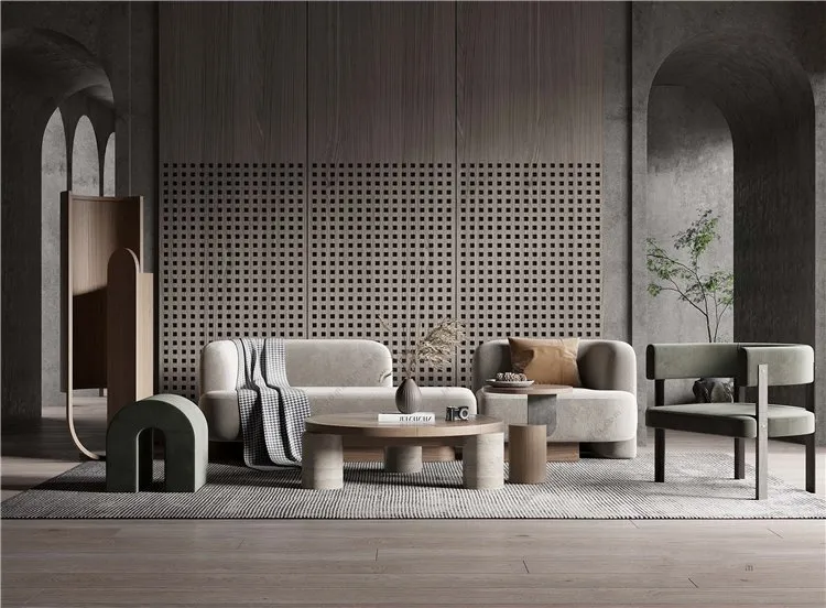 Living Room 3D Interior Scene Model – Wabi Sabi Style – 010 Living Room 3D Interior Scene Model – Wabi Sabi Style – 010