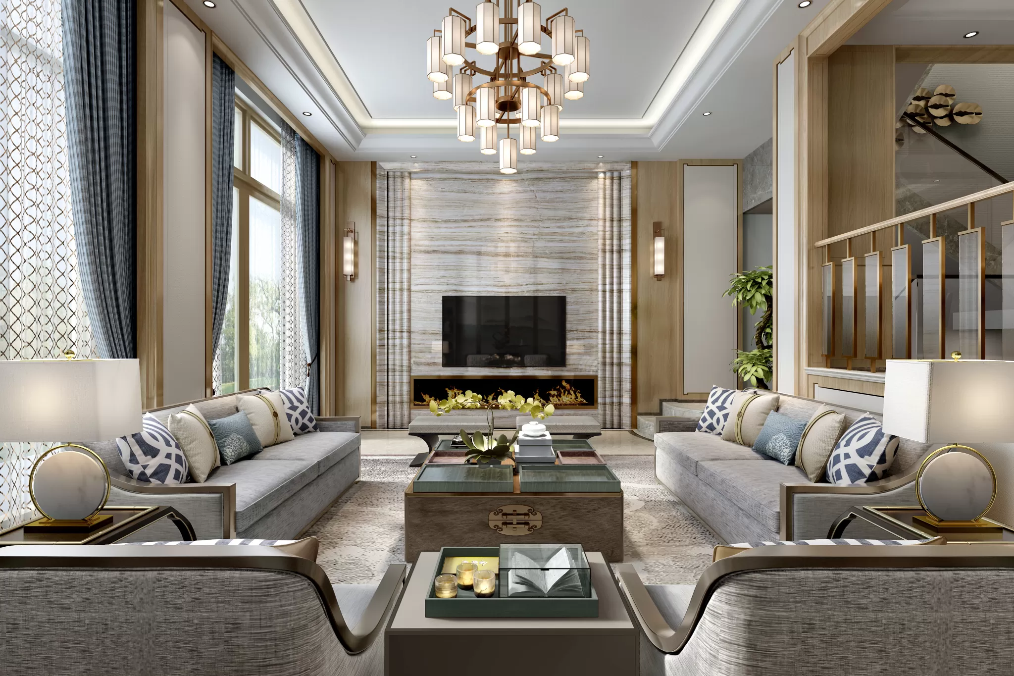 LIVING ROOM – CHINESE STYLE – 1386 LIVING ROOM – CHINESE STYLE – 1386