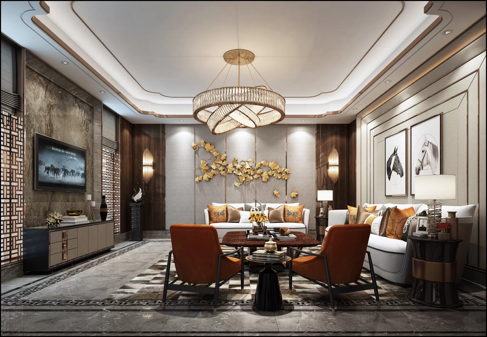 LIVING ROOM – CHINESE STYLE – 1404 LIVING ROOM – CHINESE STYLE – 1404