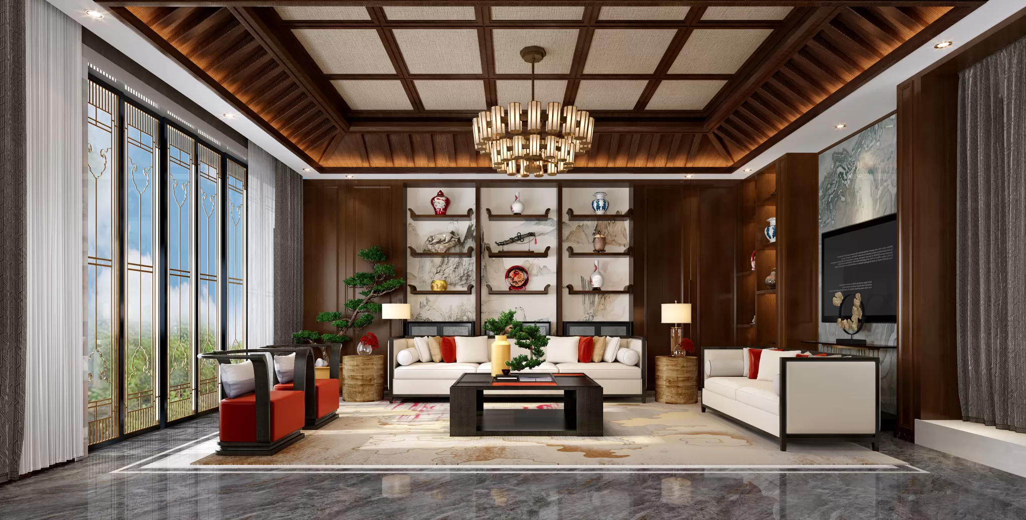 LIVING ROOM – CHINESE STYLE – 1412 LIVING ROOM – CHINESE STYLE – 1412