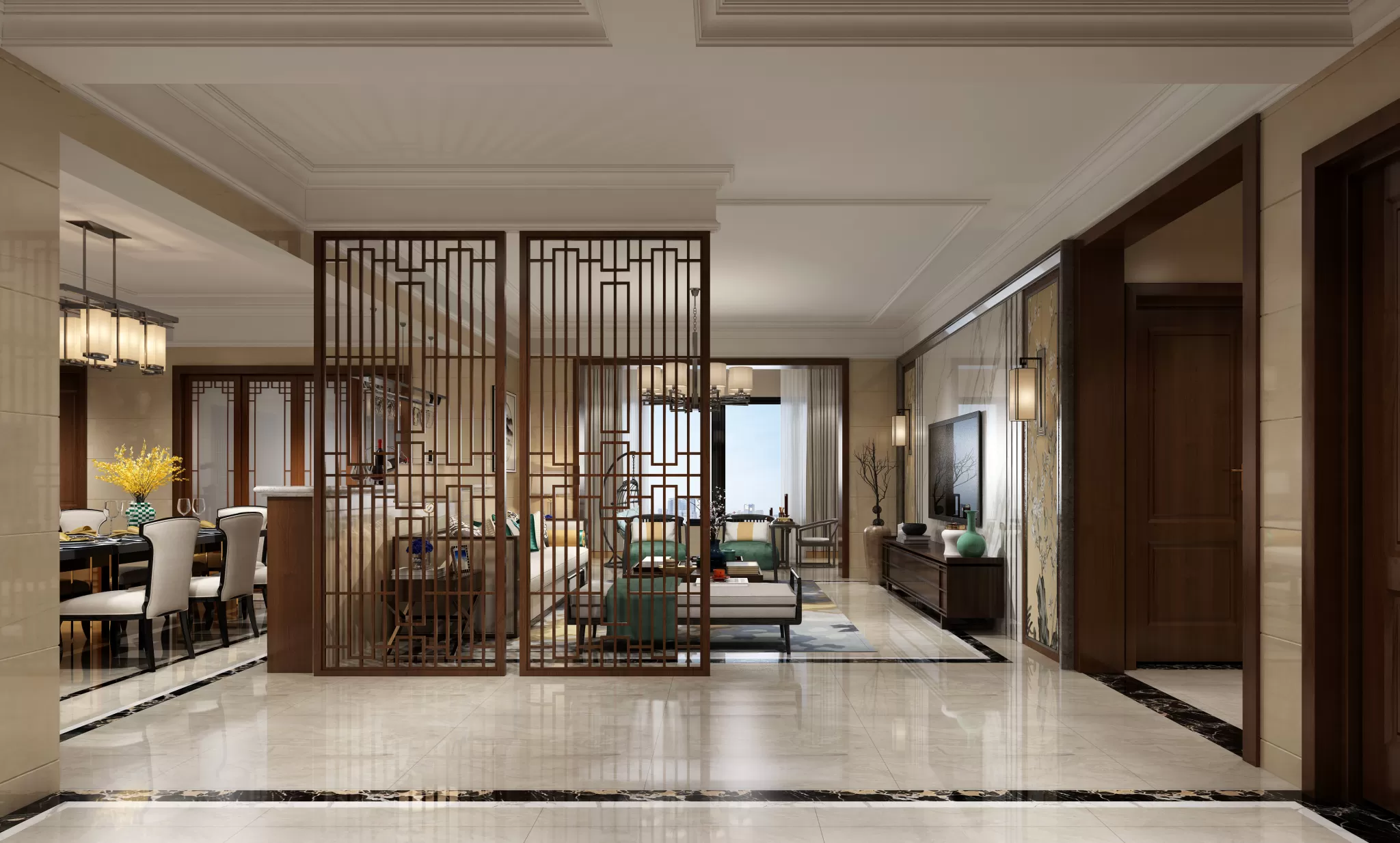 LIVING ROOM – CHINESE STYLE – 1417 LIVING ROOM – CHINESE STYLE – 1417