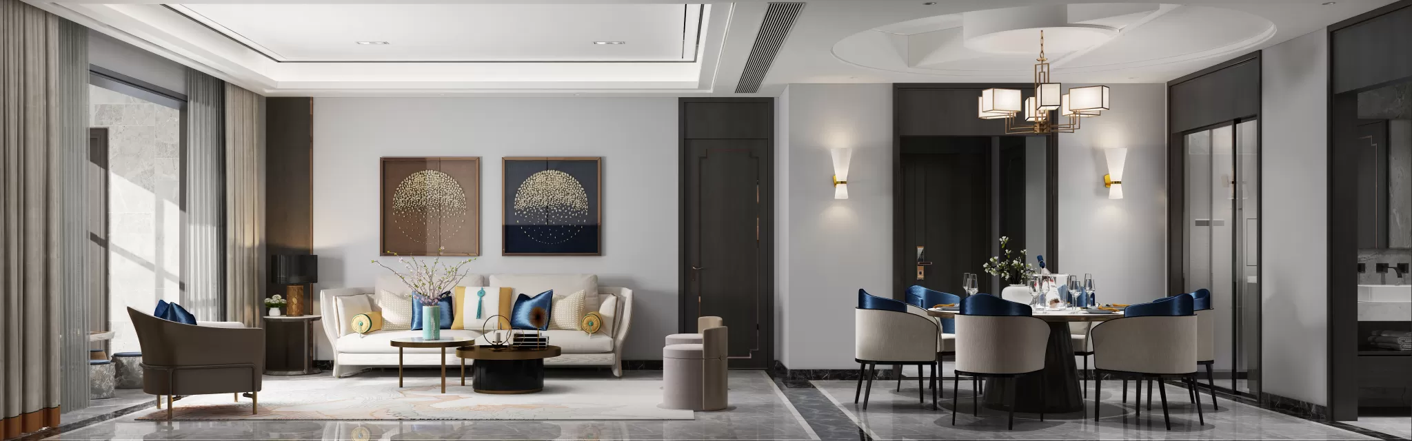 LIVING ROOM – CHINESE STYLE – 1446 LIVING ROOM – CHINESE STYLE – 1446