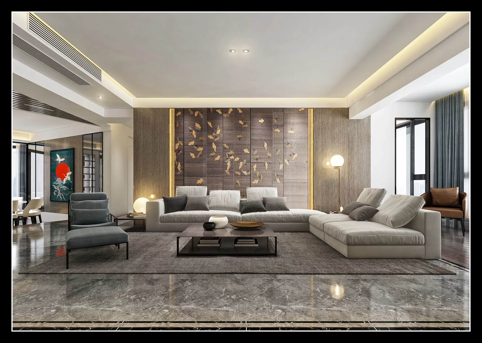 LIVING ROOM – CHINESE STYLE – 1455 LIVING ROOM – CHINESE STYLE – 1455