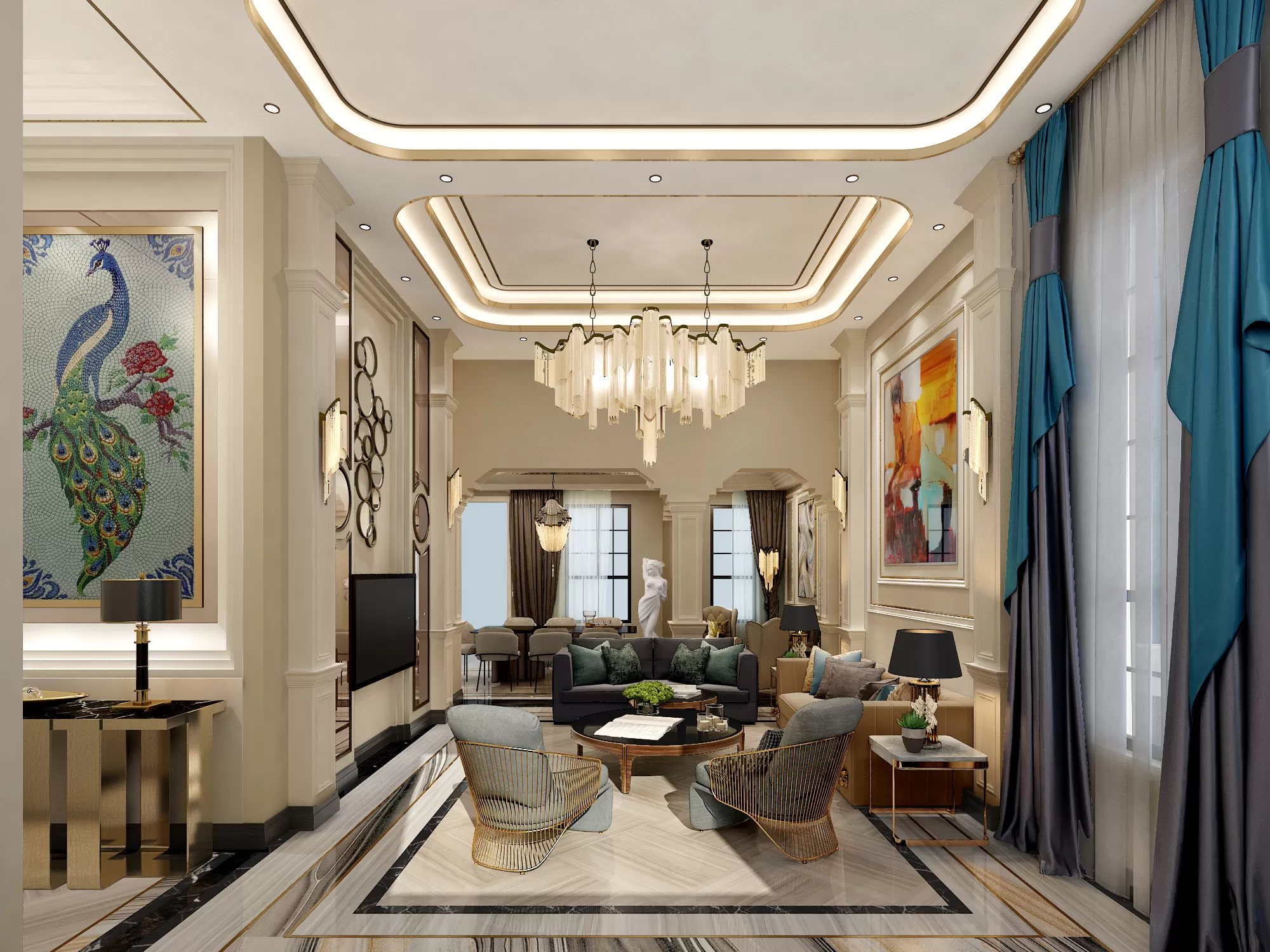 LIVING ROOM – EUROPEAN STYLE – 1874