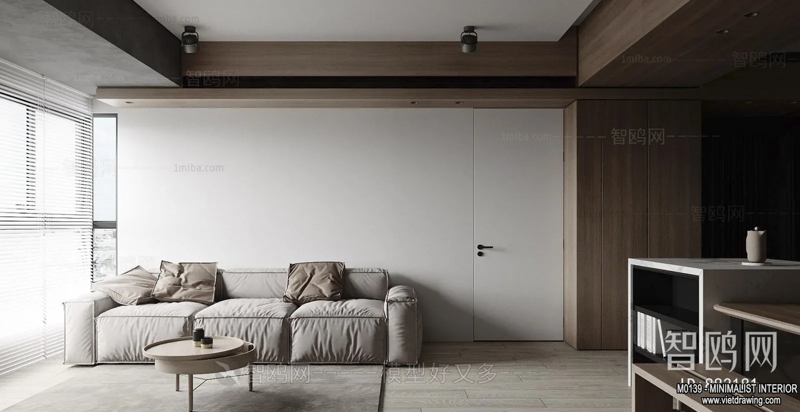 Living Room – Minimalist Style – 3D Interior Scene – 031