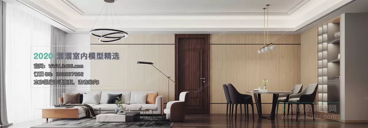 LIVING ROOM – MODERN STYLE – 3D MODELS – VRAY – 012