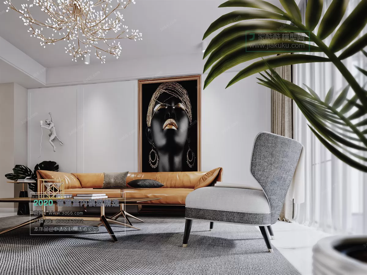 LIVING ROOM – MODERN STYLE – 3D MODELS – VRAY – 014