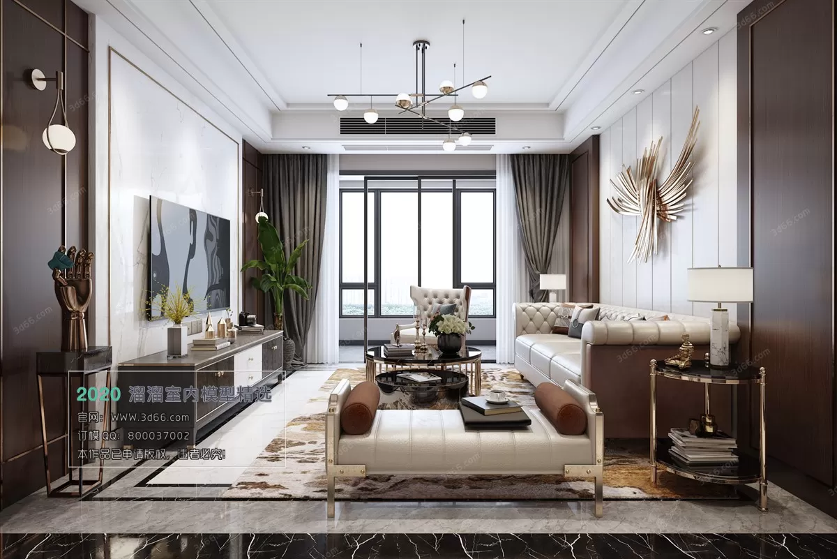 LIVING ROOM – MODERN STYLE – 3D MODELS – VRAY – 145