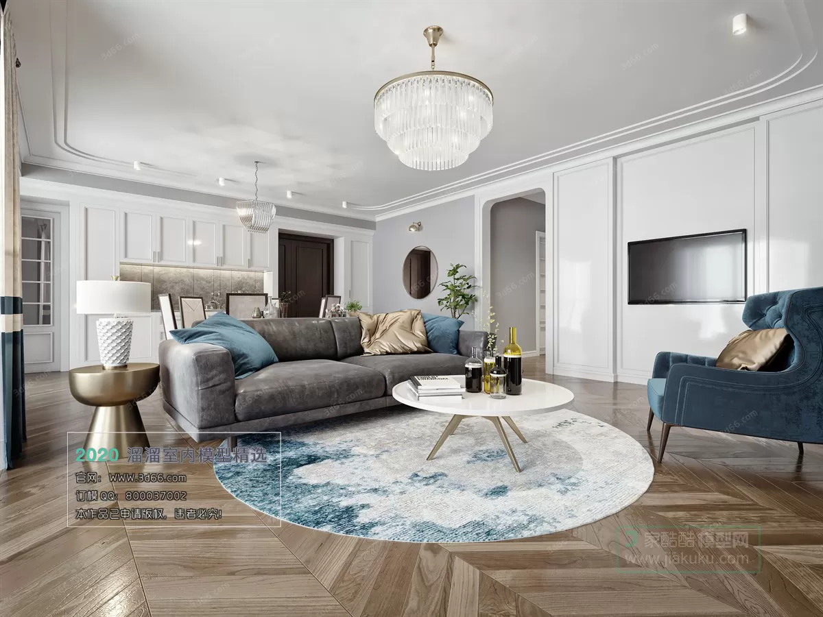 LIVING ROOM – MODERN STYLE – 3D MODELS – VRAY – 003