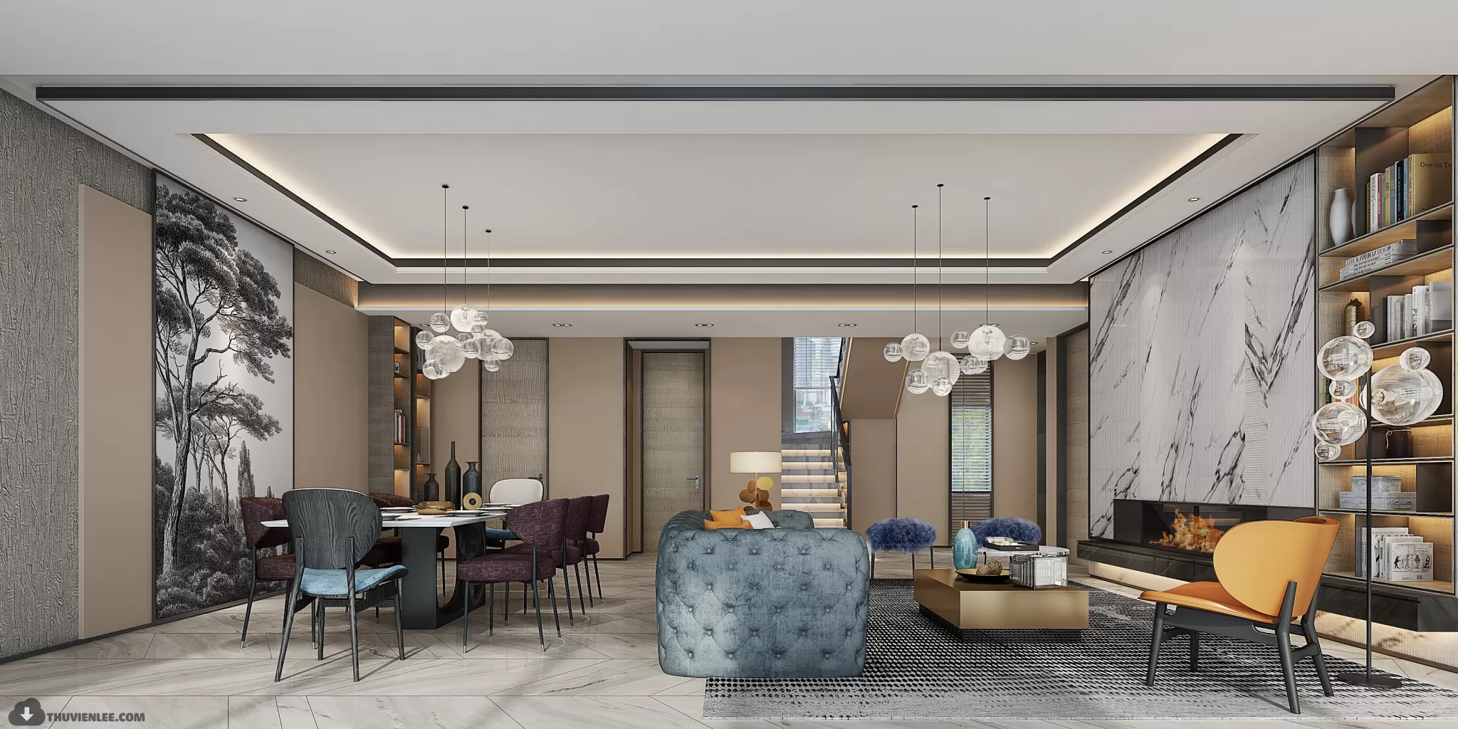 INTERIOR 3D MODELS – MODERN STYLE – 3D MODELS – VRAY – 34