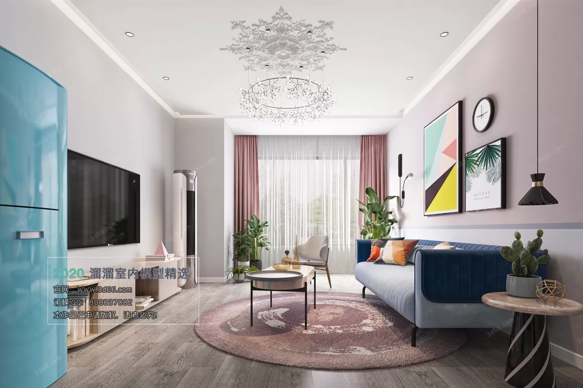 LIVING ROOM – MODERN STYLE – 3D MODELS – VRAY – 047