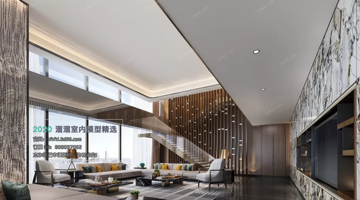 LIVING ROOM – MODERN STYLE – 3D MODELS – VRAY – 049