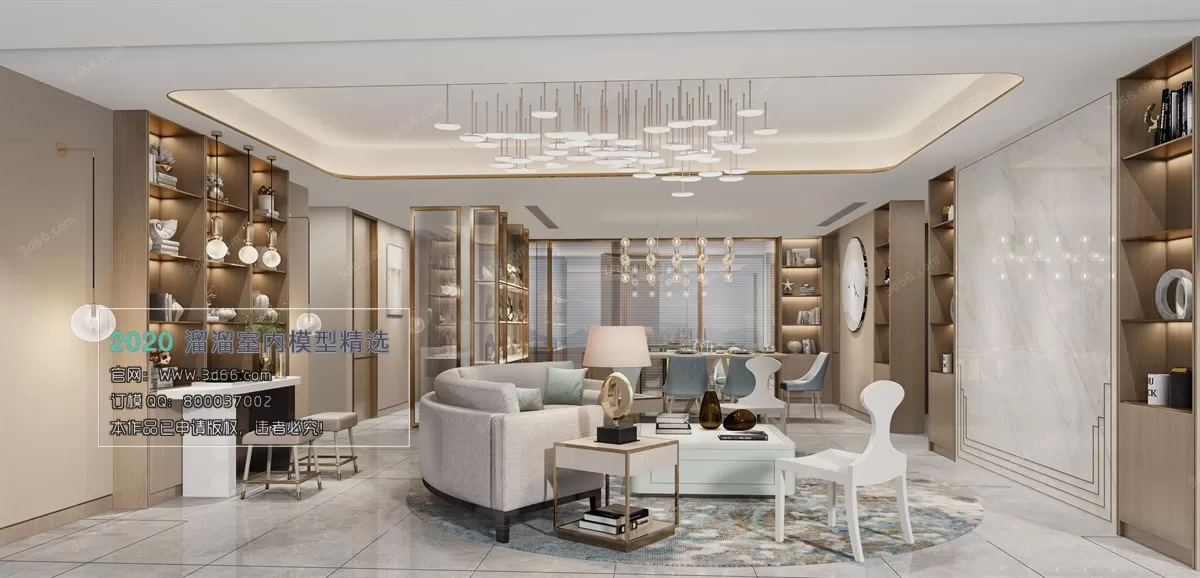 LIVING ROOM – MODERN STYLE – 3D MODELS – VRAY – 050