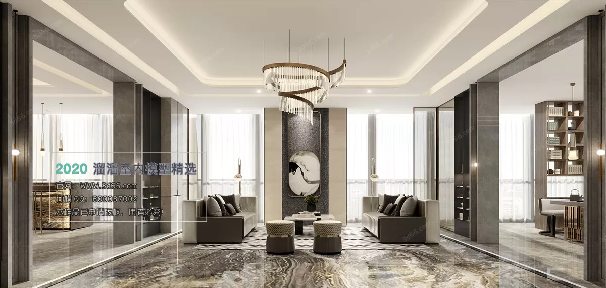 LIVING ROOM – MODERN STYLE – 3D MODELS – VRAY – 057