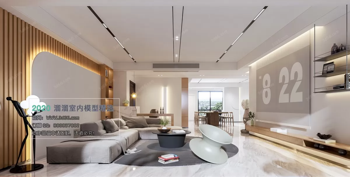 LIVING ROOM – MODERN STYLE – 3D MODELS – VRAY – 058