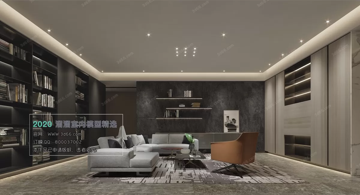 LIVING ROOM – MODERN STYLE – 3D MODELS – VRAY – 059