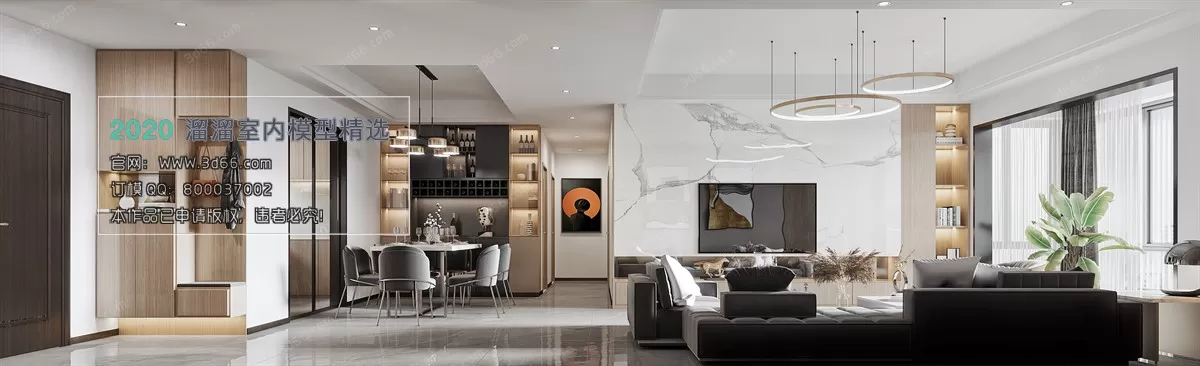 LIVING ROOM – MODERN STYLE – 3D MODELS – CORONA – 081