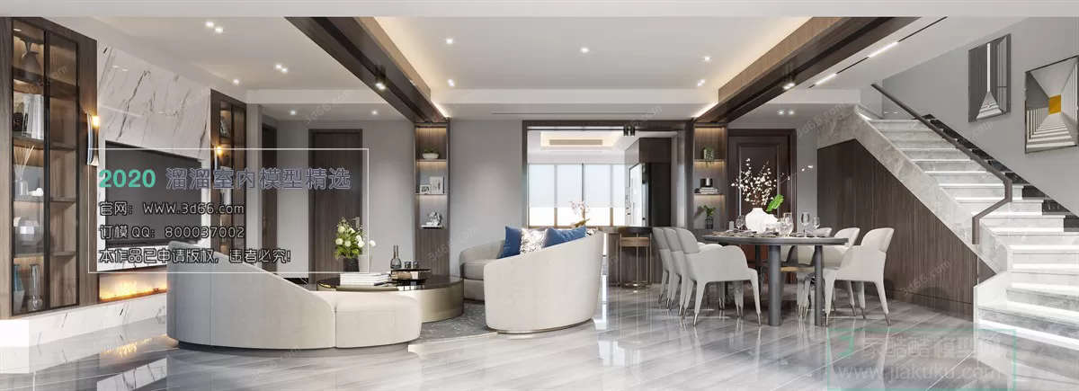 LIVING ROOM – MODERN STYLE – 3D MODELS – VRAY – 010