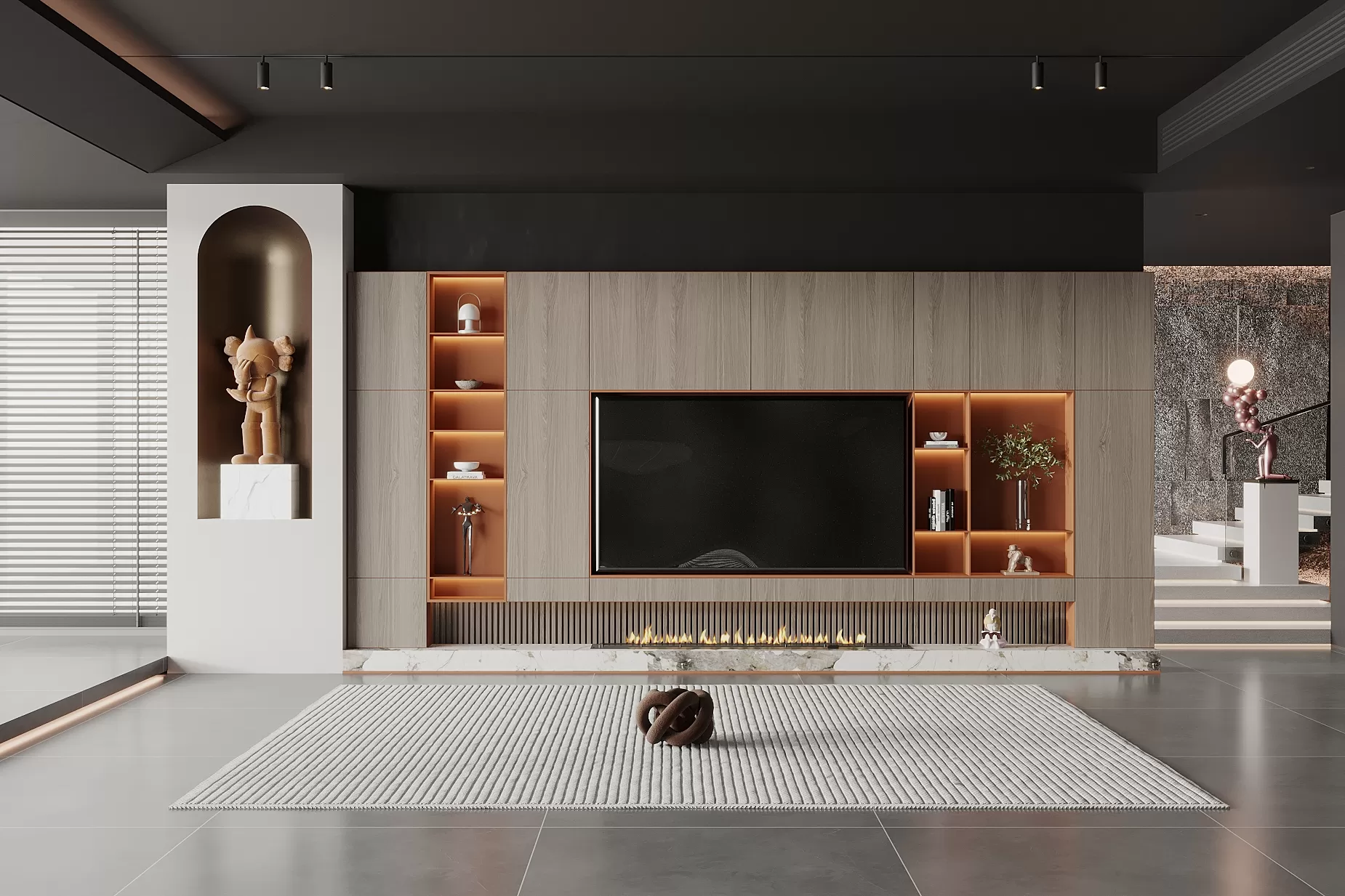 LIVING ROOM – MODERN STYLE – 3D SCENE – 005 LIVING ROOM – MODERN STYLE – 3D SCENE – 005