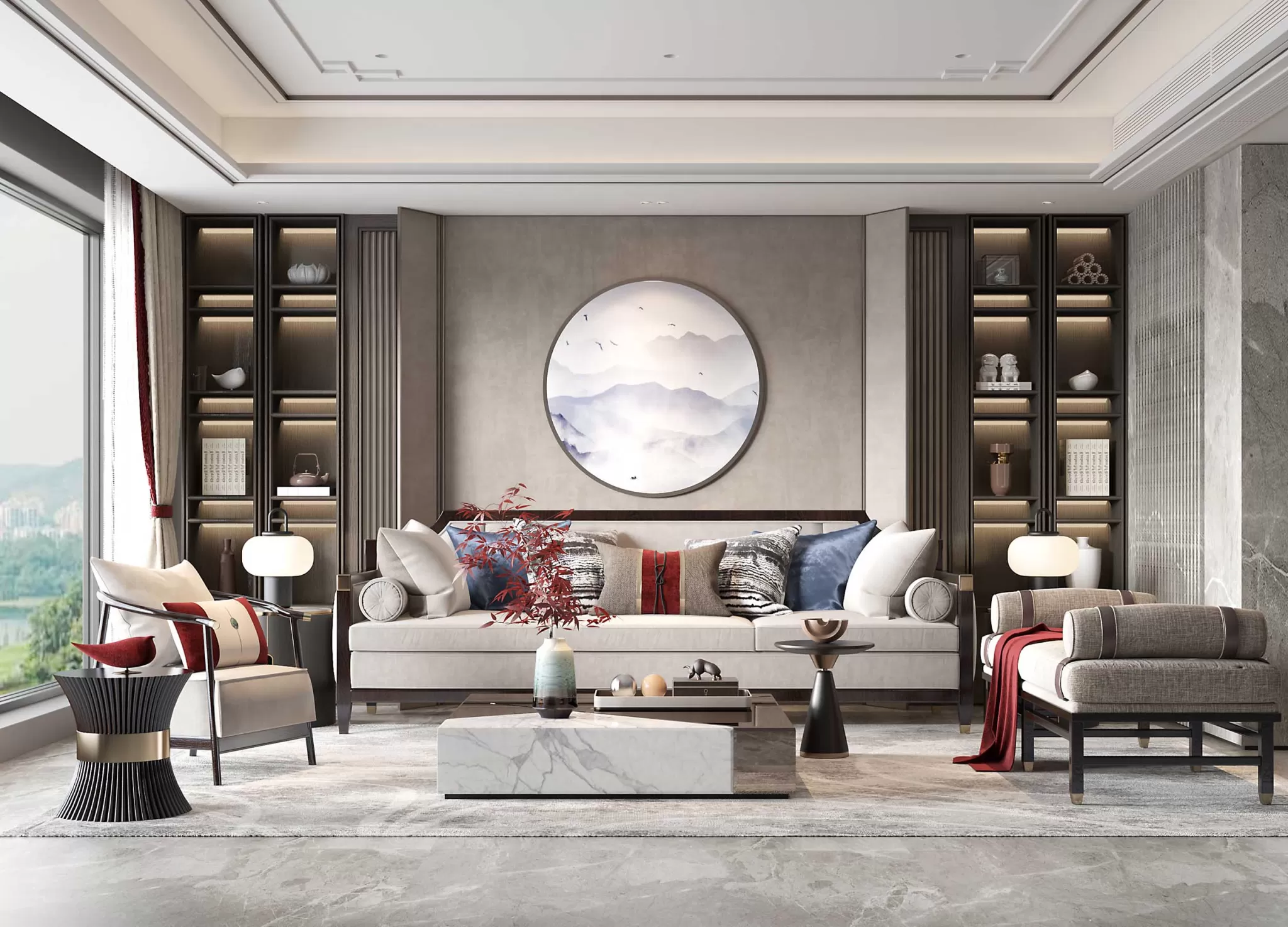 LIVING ROOM – MODERN STYLE – 3D SCENE – 025 LIVING ROOM – MODERN STYLE – 3D SCENE – 025