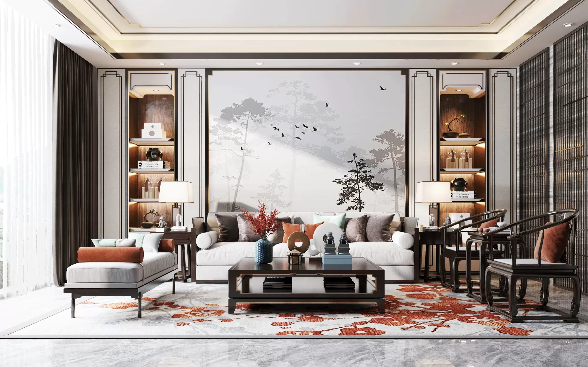 LIVING ROOM – MODERN STYLE – 3D SCENE – 028 LIVING ROOM – MODERN STYLE – 3D SCENE – 028