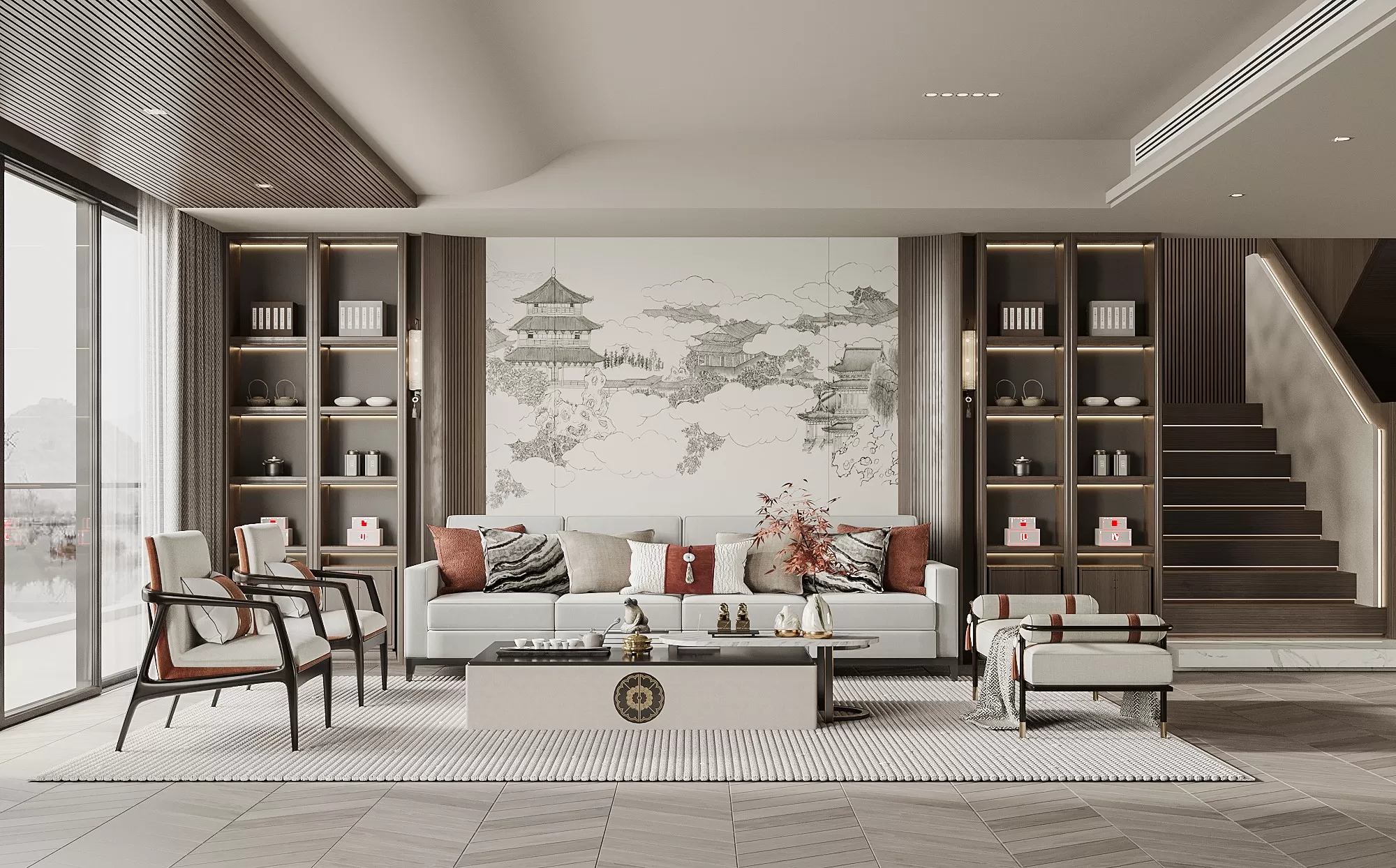 LIVING ROOM – MODERN STYLE – 3D SCENE – 036 LIVING ROOM – MODERN STYLE – 3D SCENE – 036