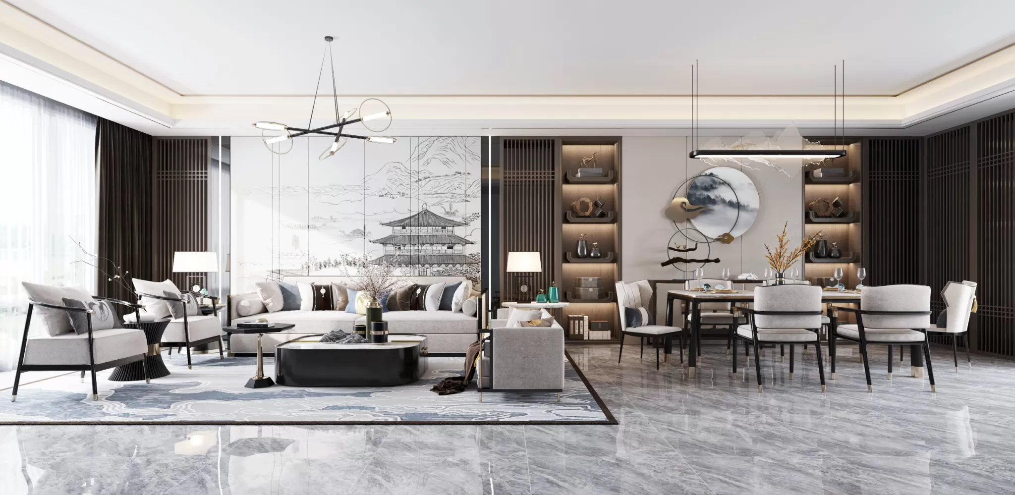 LIVING ROOM – MODERN STYLE – 3D SCENE – 039 LIVING ROOM – MODERN STYLE – 3D SCENE – 039