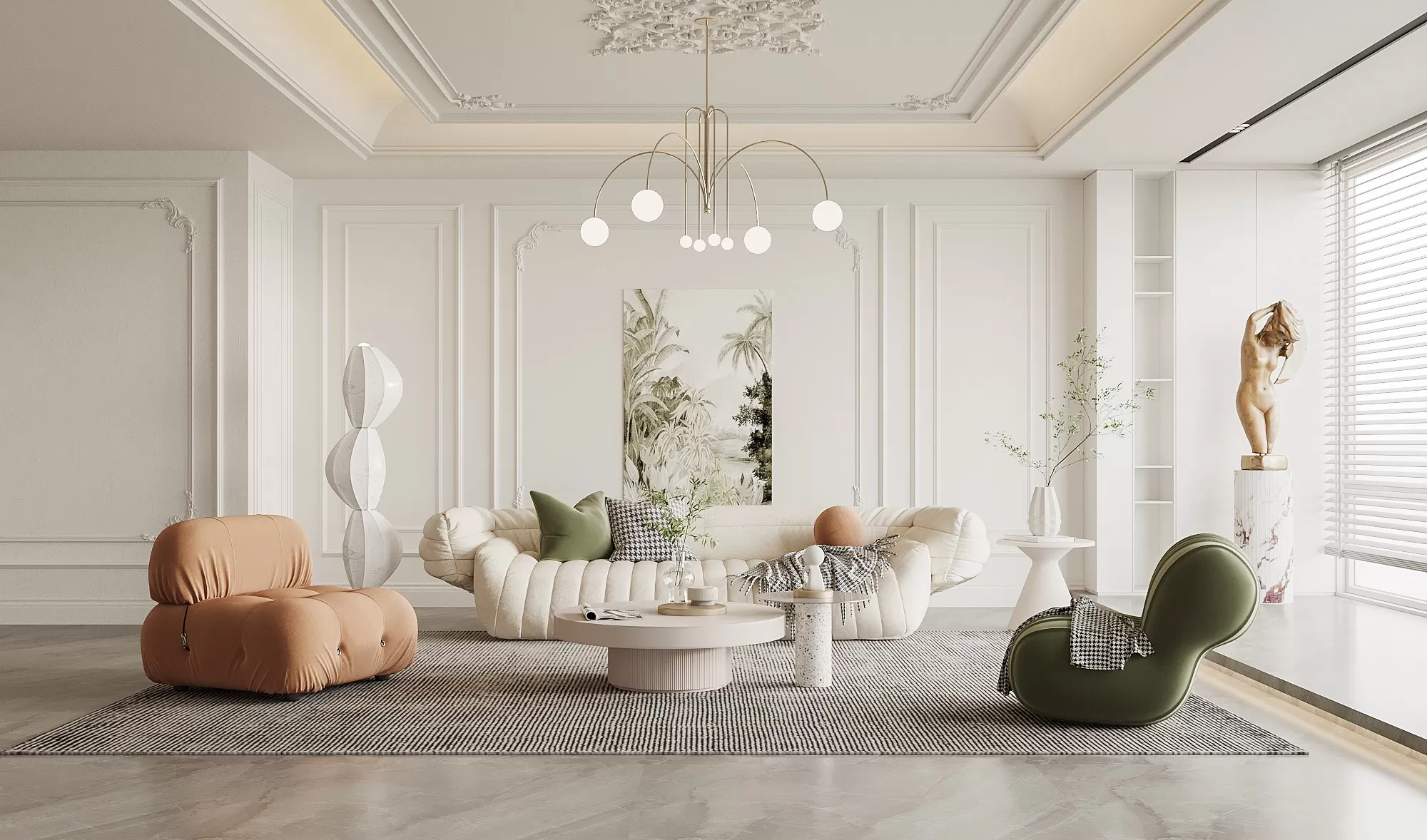 LIVING ROOM – MODERN STYLE – 3D SCENE – 042 LIVING ROOM – MODERN STYLE – 3D SCENE – 042