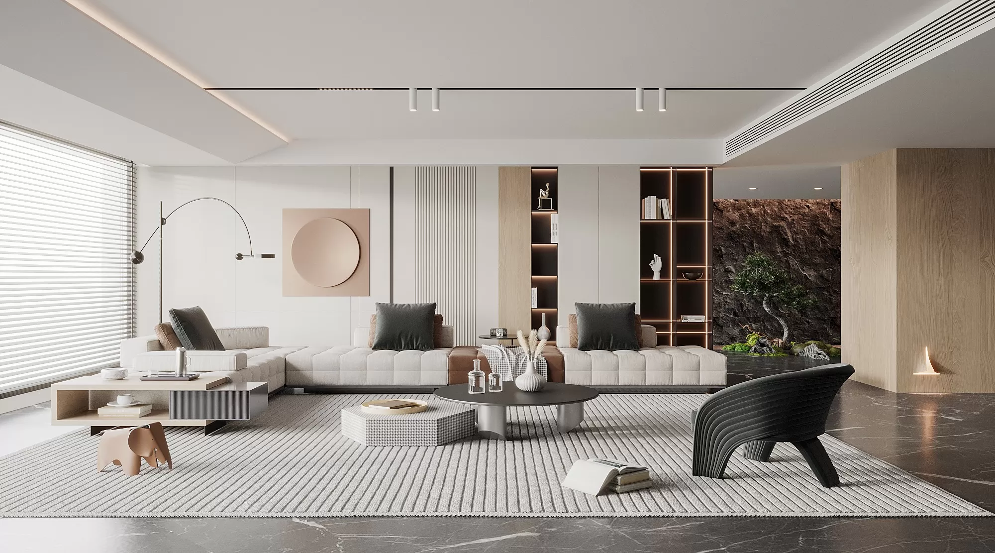 LIVING ROOM – MODERN STYLE – 3D SCENE – 047 LIVING ROOM – MODERN STYLE – 3D SCENE – 047