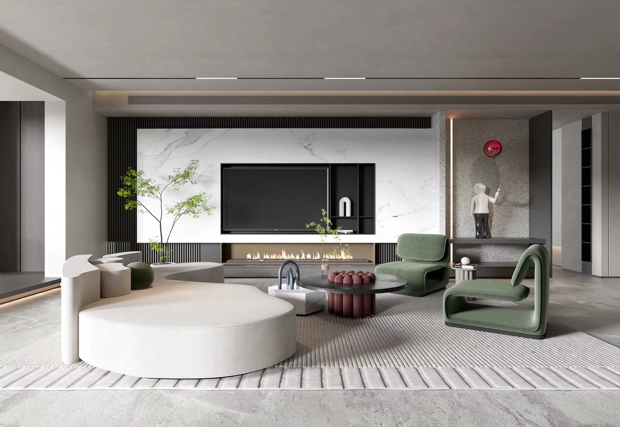 LIVING ROOM – MODERN STYLE – 3D SCENE – 055 LIVING ROOM – MODERN STYLE – 3D SCENE – 055